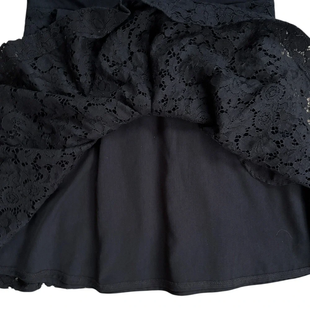 EUC Free People Lovely in Lace Dress Black Size XS
